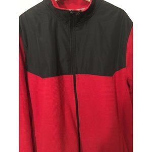 Athletic Works Men’s Sz 2XL Runner Jacket Full‎ Zip Black Red